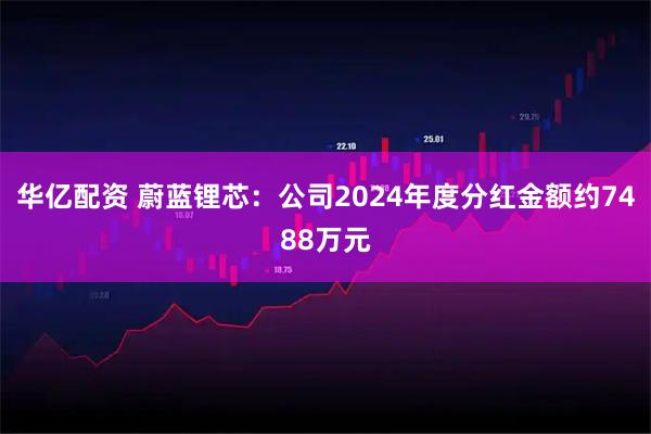 华亿配资 蔚蓝锂芯：公司2024年度分红金额约7488万元